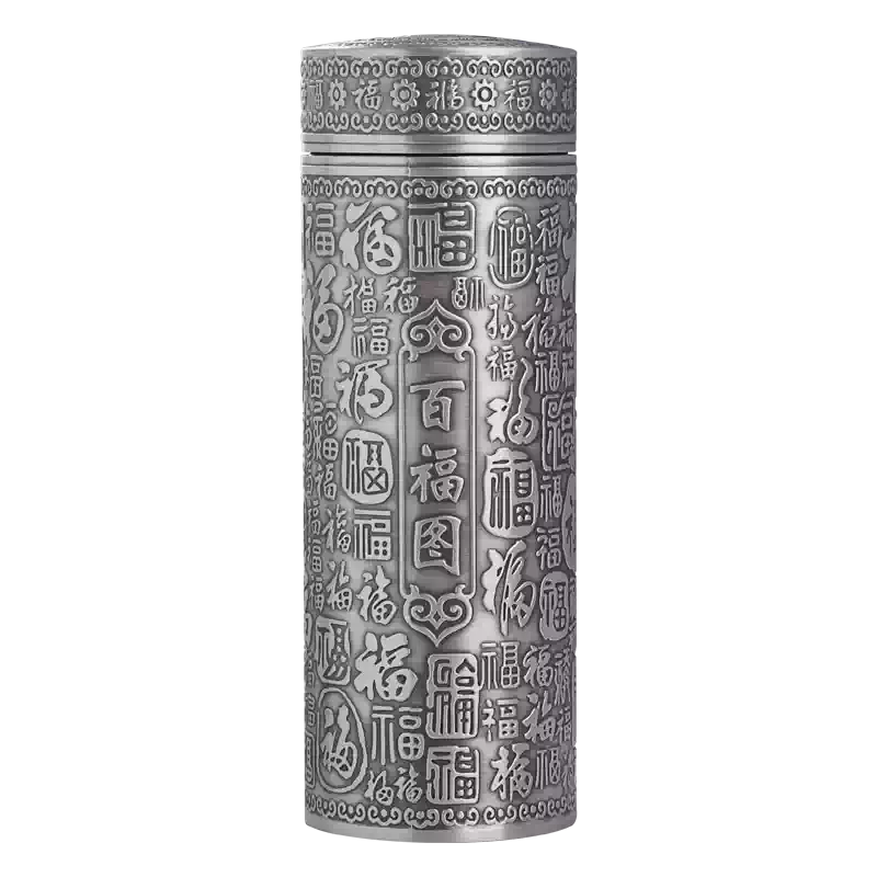 百歲坊足銀999百福銀杯復古銀質泡茶內膽杯-Taobao-Tmall