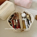 Полиуретановая вместительная и большая портативная косметичка, сумка для путешествий, сумка для хранения, подушка, изысканный стиль