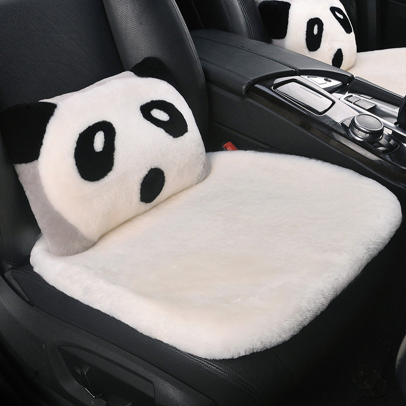 New pure wool car cushion fur in one body without backless backpack carriage fur cushion in winter heating fur cushion