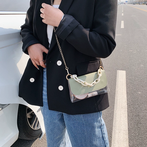 Небольшая сумка, сумка через плечо, универсальная свежая сумка на одно плечо, цепь, сумка подмышку, коллекция 2021, в корейском стиле