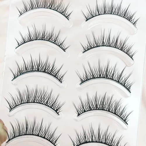 Мягкие плотные накладные ресницы, натуральный макияж, косплей, 5 пары