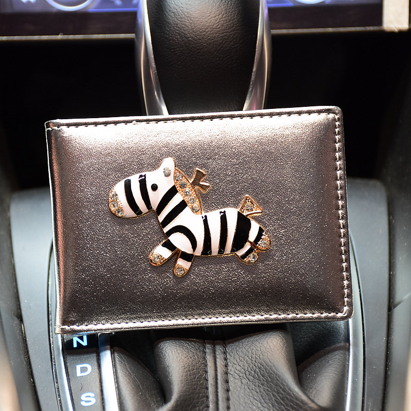 Net Red Driving License Leather Sleeve Woman Personality Creative Line Driving License Two-in-one Motor Vehicle Cute Dermis Driver's License Protective Sleeve