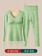 【Шелк + плюшевый】 Зеленый фруктовый зеленый набор 【верхняя часть + брюки】