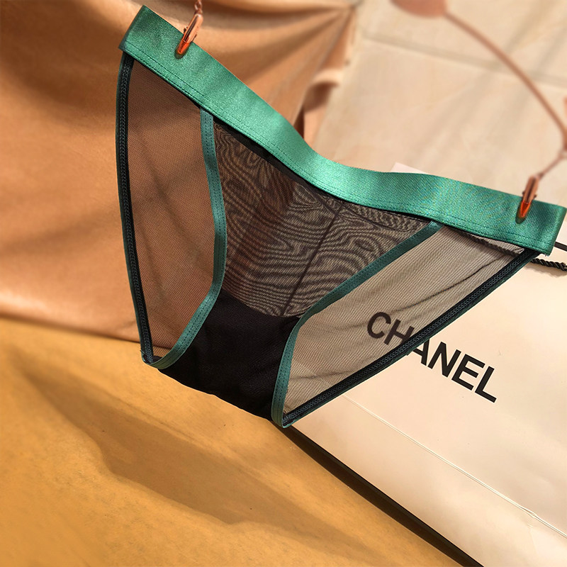 European and American bag hip low waist underwear women sexy transparent breathable comfortable mesh seduction lace women breifs