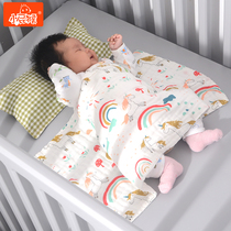 Little fart monkey baby boy gauze towel small cover blanket newborn baby bamboo fiber quilt bath pillow towel cotton soft and breathable