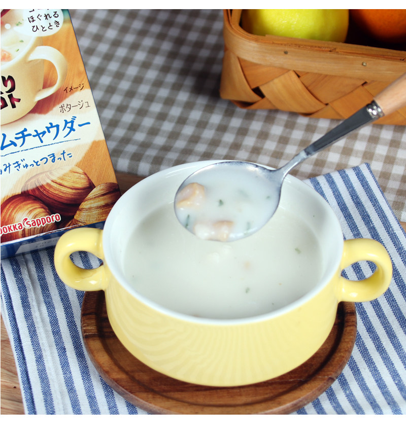 【日本直邮】POKKA SAPPORO 浓厚蛤蜊奶油浓汤速溶汤 3包入