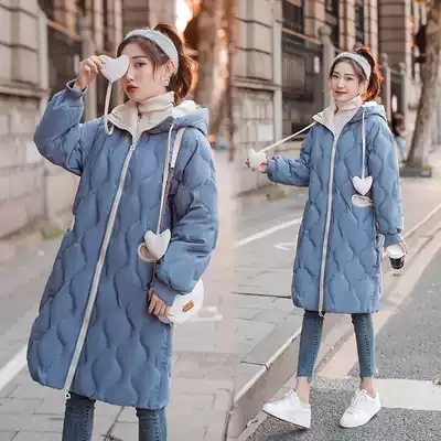 Pregnant women winter coat 2021 new cotton-padded jacket long version loose pregnant women down cotton clothing pregnant women