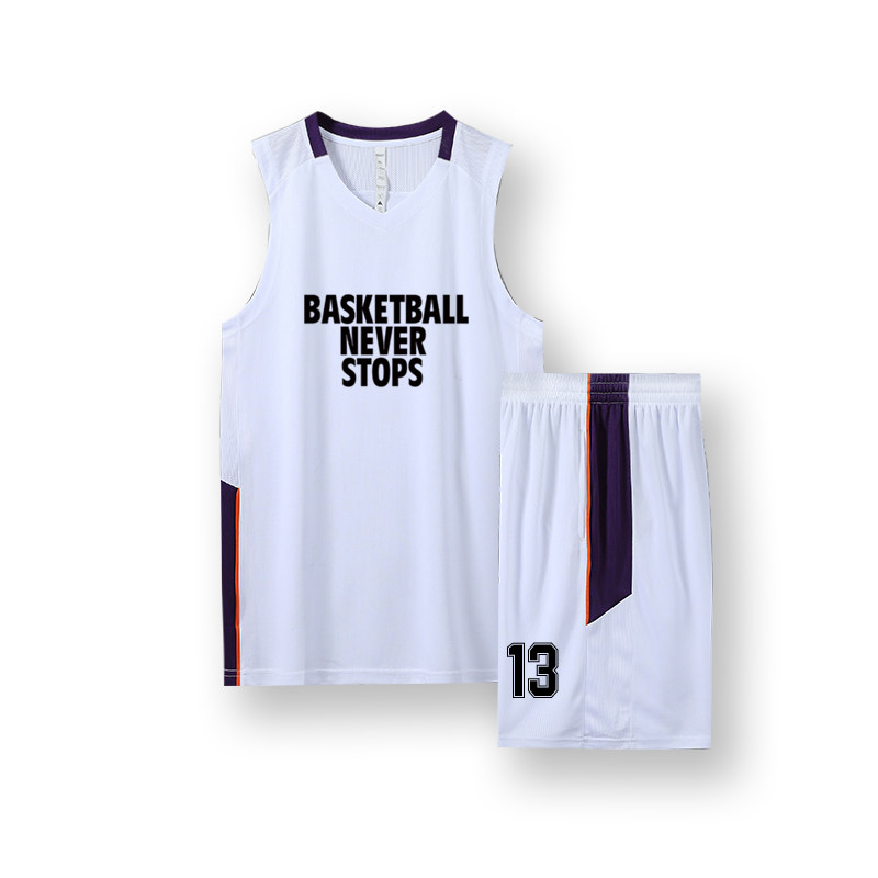 Basketball suit men's tide street jersey custom sports training suit experimental image freeze-dried abalone