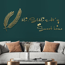 Living Room Bedroom Light Lavish Wall Decoration Pendant Headboard Metal Letter Wall Patch Wall Decoration TV Background Wall Hanging Accessories