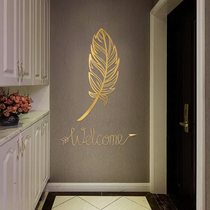 Light extravagant metal leaf wall Decorative Pendant Creative in door Xuanguan Restaurant Living room Background wall Wall hanging decoration