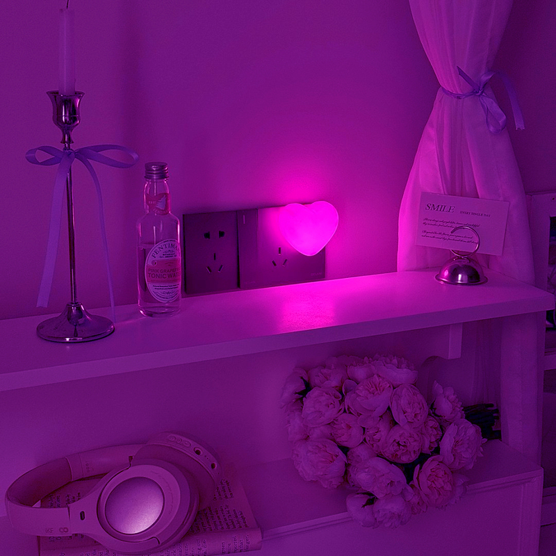 Led Energy-Saving Couple Atmosphere Lamp, Couple Mood Bedside Lamp, Bedroom Romantic Sleep Light, Light-Controlled Sensor Night Light