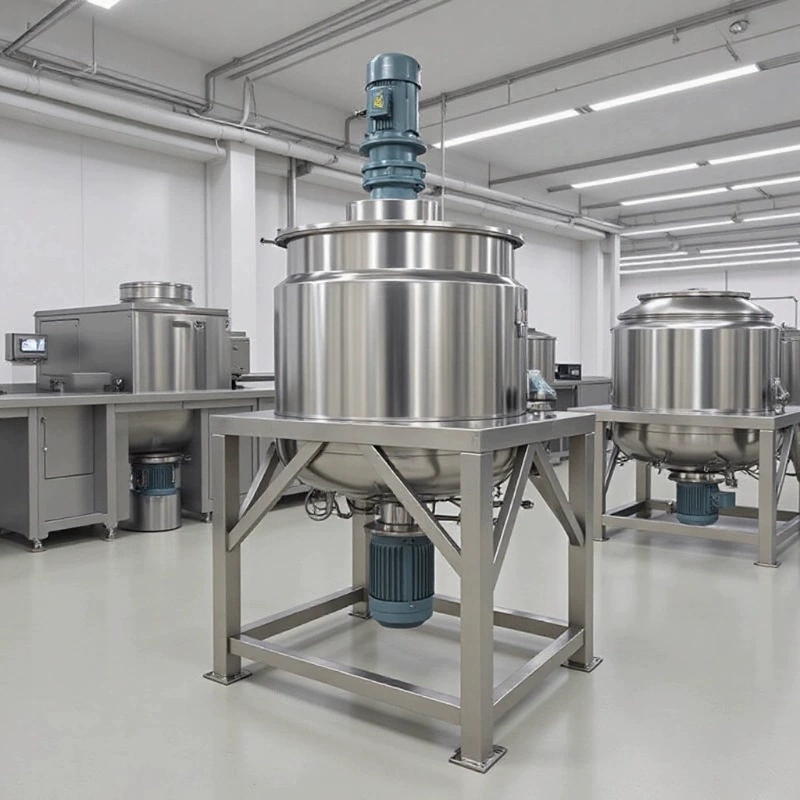 Stainless Steel Mixing Tank Electric Heating Food Vacuum Reactor Liquid Dispersion Glue Resin Coating Emulsification Tank
