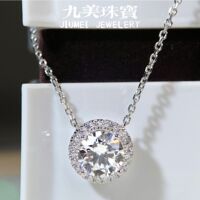G Family D Seda Monolite Necklace Female S925 Sterling Silver Circular Bag Mozang necklace Celar Bone Chain Various Round Chain