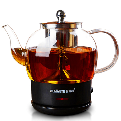 欧美特煮茶器黑茶全自动蒸汽玻璃家用电热养生壶电煮茶壶蒸烧普洱