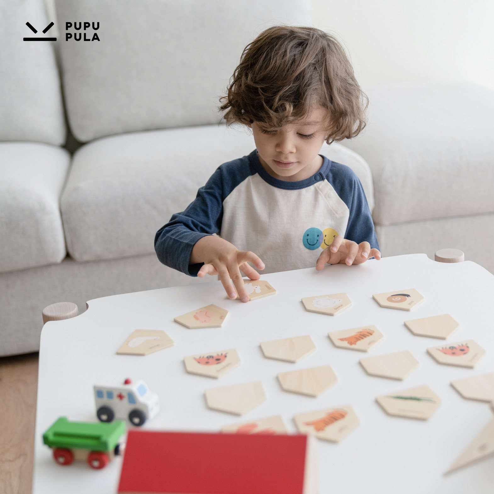 PUPUPULA Zoo Memory Card Matchup Card Children Gift Parenting Interactive Early Education Game Puzzle Toys