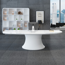 Painted boss table chief staff table simple modern office table and chair combination personality female supervisor table manager table White