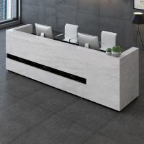 Simple modern cash register desk company front desk reception desk atmospheric creative paint front desk small Shop Bar
