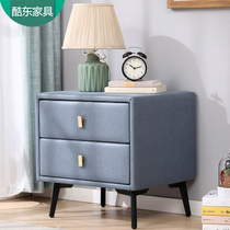 Northern Europe light luxury lake bedside cabinet simple modern cortex red bedroom small household bedside cabinet to collect storage