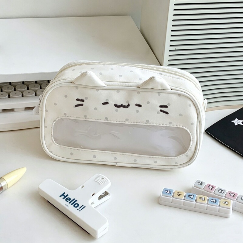 Korean-Style Cat-Shaped Pencil Case 2026 New Trendy Simple Elementary School Cute High-Value Unique Non-Repetitive Stationery Large Capacity Girls' Pencil Case Multi-Layer Junior High School Pencil Box Back-To-School Gift Korean-Style Cat-Shaped Pencil Case 2026 New Trendy Simple Elementary School Cute High-Value Unique Non-Repetitive Stationery Large Capacity Girls' Pencil Case Multi-Layer Junior High School Pencil Box Back-To-School Gift