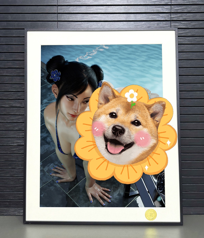 Swimming Pool Chun-Li Street Fighter Chunli Capu Moving Air Comic and Gaming Decorative Paintings, Game-Related Wall Art Swimming Pool Chun-Li Street Fighter Chunli Capu Moving Air Comic and Gaming Decorative Paintings, Game-Related Wall Art 