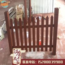 Corrosion Protection Wood Guardrails Solid Wood Outdoor Carbonated Wood Fence Courtyard Fencing Garden Patio Outdoor Real Wood Pile Fence