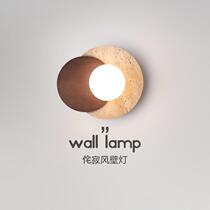 Japanese wabi-sabi style 2024 new art entrance living room master bedroom bedside wall lamp creative TV background wall lamp