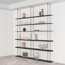 Minimalist bookshelf partition storage rack metal entrance decorative rack multi-layer stainless steel storage rack aluminum alloy plate customization