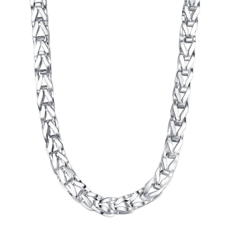 金重巌　白掛　盃 PT950白金男士颈饰扁链粗链时尚正品铂金项链可客制长度克重