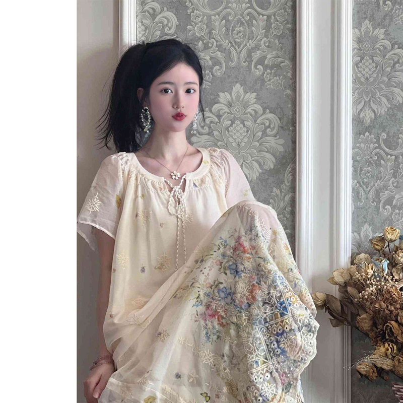 Maternity Dress Summer 2026 New Vintage Floral Vacation Style Stylish Dress That Doesn'T Show Pregnancy, Beautiful and Trendy