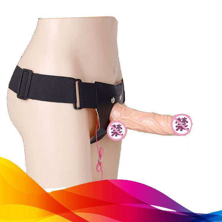 Wearable leather pants for men and women with fake solid masturbation device for women attacking men les vibrating sex products