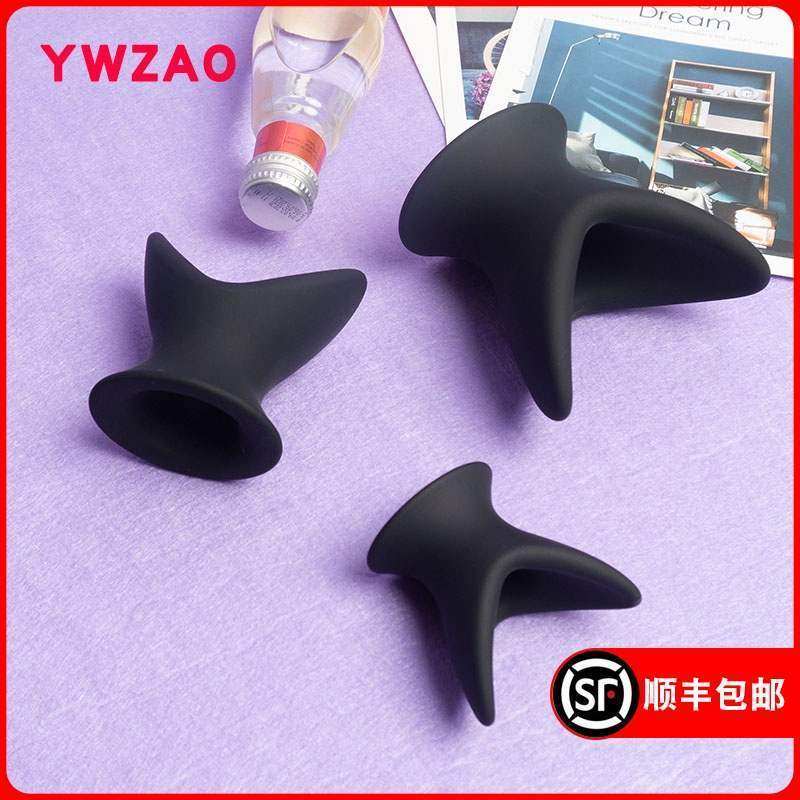 V hollow chrysanthemum plug anal plug go out to wear female sm silicone anal plug male hollow back door sex supplies