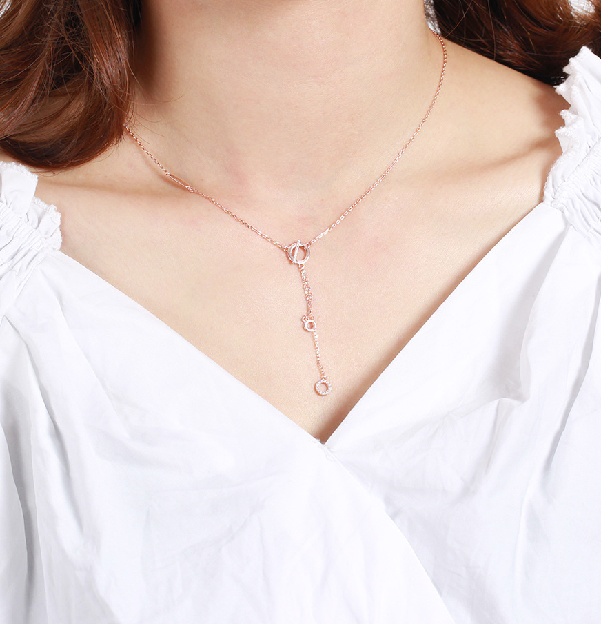 Silver necklace women's sterling silver s925 boudoir honey cold wind niche design for girlfriend birthday gift wife clavicle chain