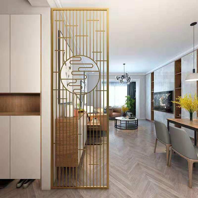 Nordic wrought iron screen partition light luxury modern minimalist hollow porch living room restaurant office creative decorative frame