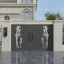 Stainless Steel Outdoor Villa Doors Custom Iron Art Doors and Courtyard Doors Single Double Opening of the Modern Garden Gate