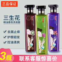 Bai que ling three flower shampoo shower gel anti-dandruff anti-itch shampoo oil cool supple long-lasting fragrance woman