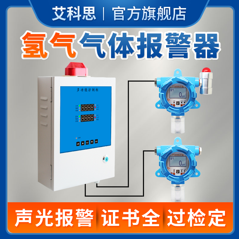 Wall-mounted hydrogen gas alarm laboratory hydrogen concentration leakage detector air leakage detector industry