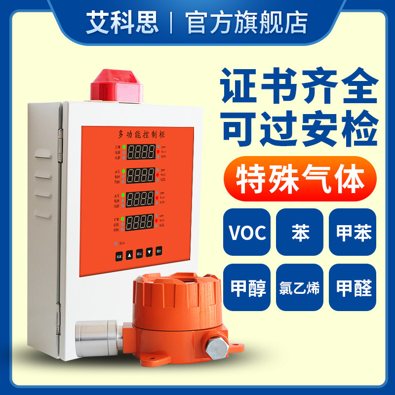 Wall-mounted flammable gas alarm toxic and harmful gas detector ammonia chlorine gas carbon monoxide limited space
