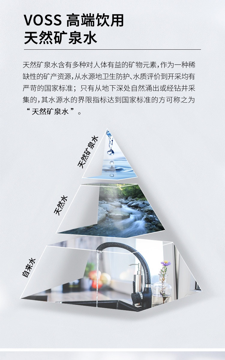 芙丝 Voss 高锶低钠天然矿泉水 500ml*12瓶整箱 图2