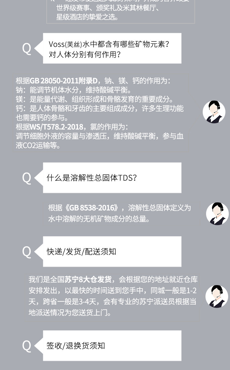 芙丝 Voss 高锶低钠天然矿泉水 500ml*12瓶整箱 图13