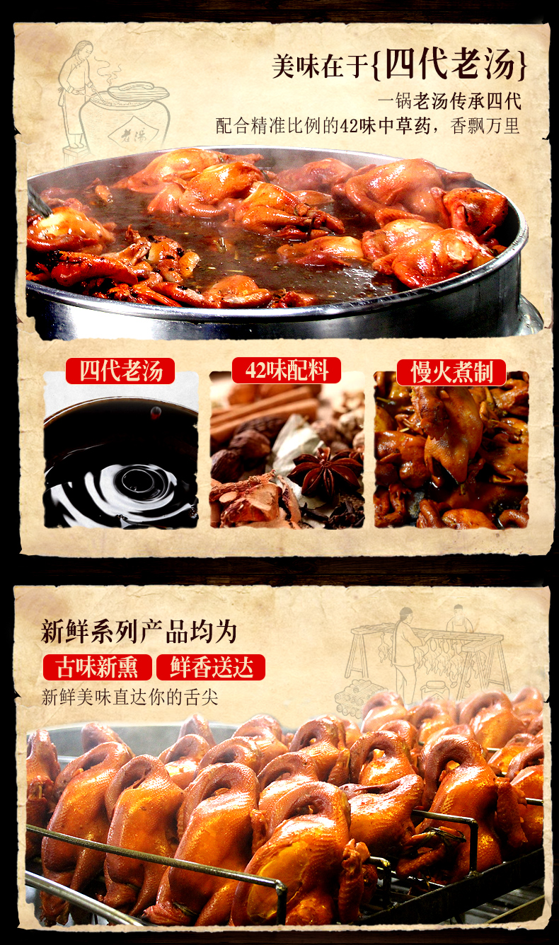 中华老字号 沟帮子招牌熏鸡礼盒装 1400g 图8
