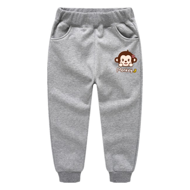 Chàng trai cộng với nhung dày quần mùa thu mặc 2019 trẻ em mới sweatpants Hàn Quốc phiên bản của trẻ em hợp thời trang quần ấm 3 tuổi 6.