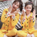 . Childrens pajama cô gái mùa xuân và mùa thu bông cô gái con trai rể mặc bộ đồ nhà dài tay. 