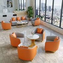 Sales office negotiation table and chair combination reception small round table simple modern reception reception area one table and four chairs