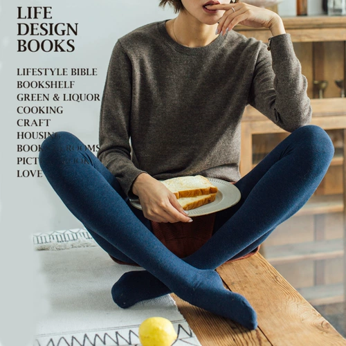 Демисезонные японские леггинсы, цветные бархатные удерживающие тепло колготки