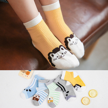 Mesh childrens socks spring and summer cartoon boys tube socks ultra-thin girls baby cotton deodorant socks 10 years old