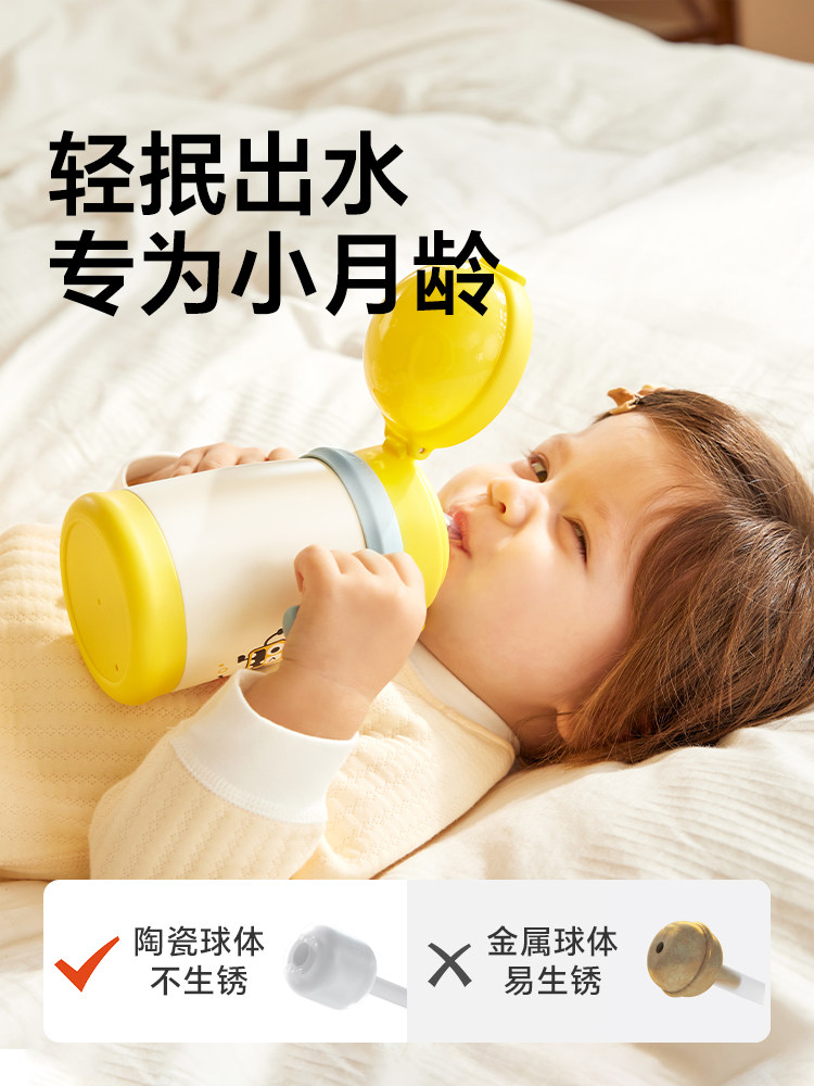 Royal Pet Planet Baby Insulated Cup for Outings, Small Infant Learning Drinking Cup, Straw Cup, Children's One-Year-Old Insulated Milk Bottle