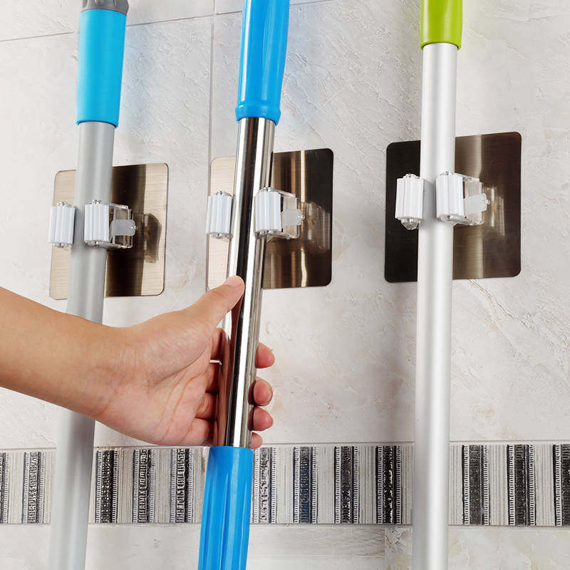 2-5 stiletto-free mop-clip dressing room suction cup bathroom sweep to hook the sticky hook hanger holder mop holder