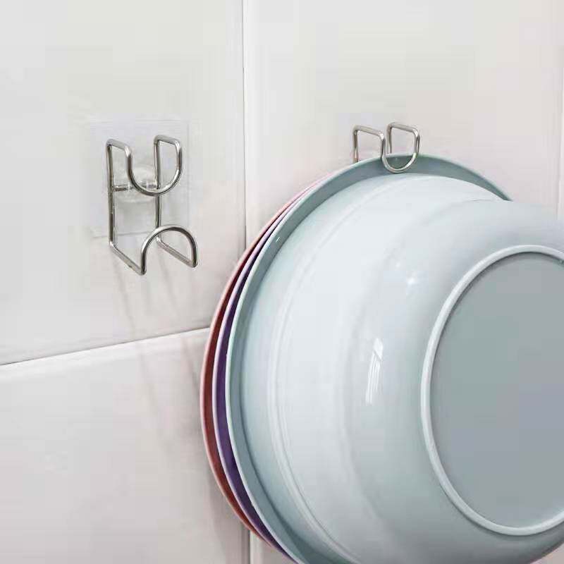2 powerful incognito washbasin storage shelf Powder room stainless steel storage hanging basin rack Adhesive wall hook bathtub