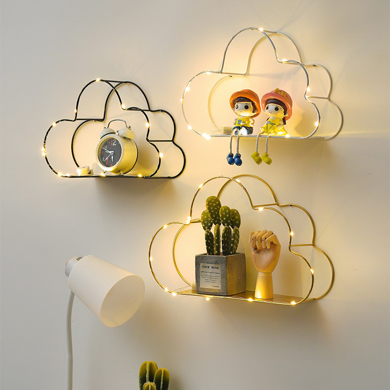 Nordic hanging racks on the wall without punching hanging wall decoration milk tea shop dining room ins Fengyunduo wall shelf