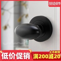 European-style invisible door lock Bedroom indoor ball door lock American household lock Universal background wall black door lock